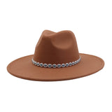 ETHNIC STYLE WOOL BLEND FEDORA HAT MEN WOMEN_CWAH04388