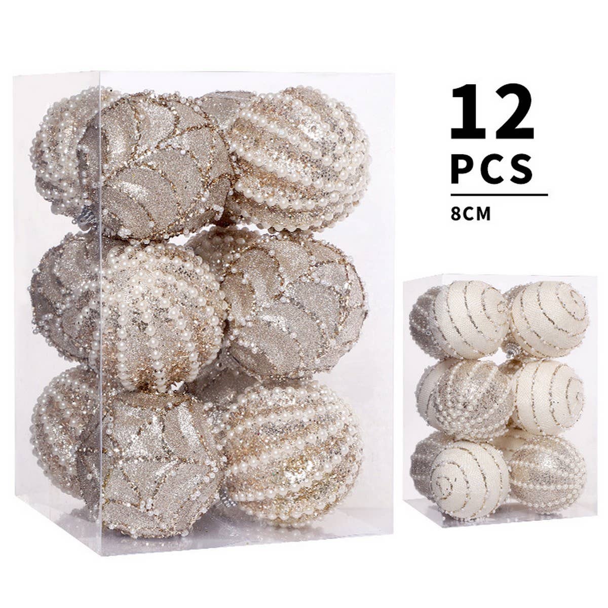 8/12Cm Painted Foam Xmas Ball Ornament Set_Cwmm9964