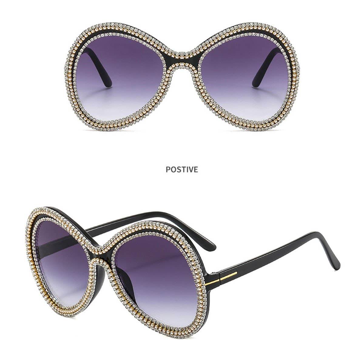 PEARL AND DIAMOND PERSONALIZED FASHION SUNGLASSES_CWASG0872