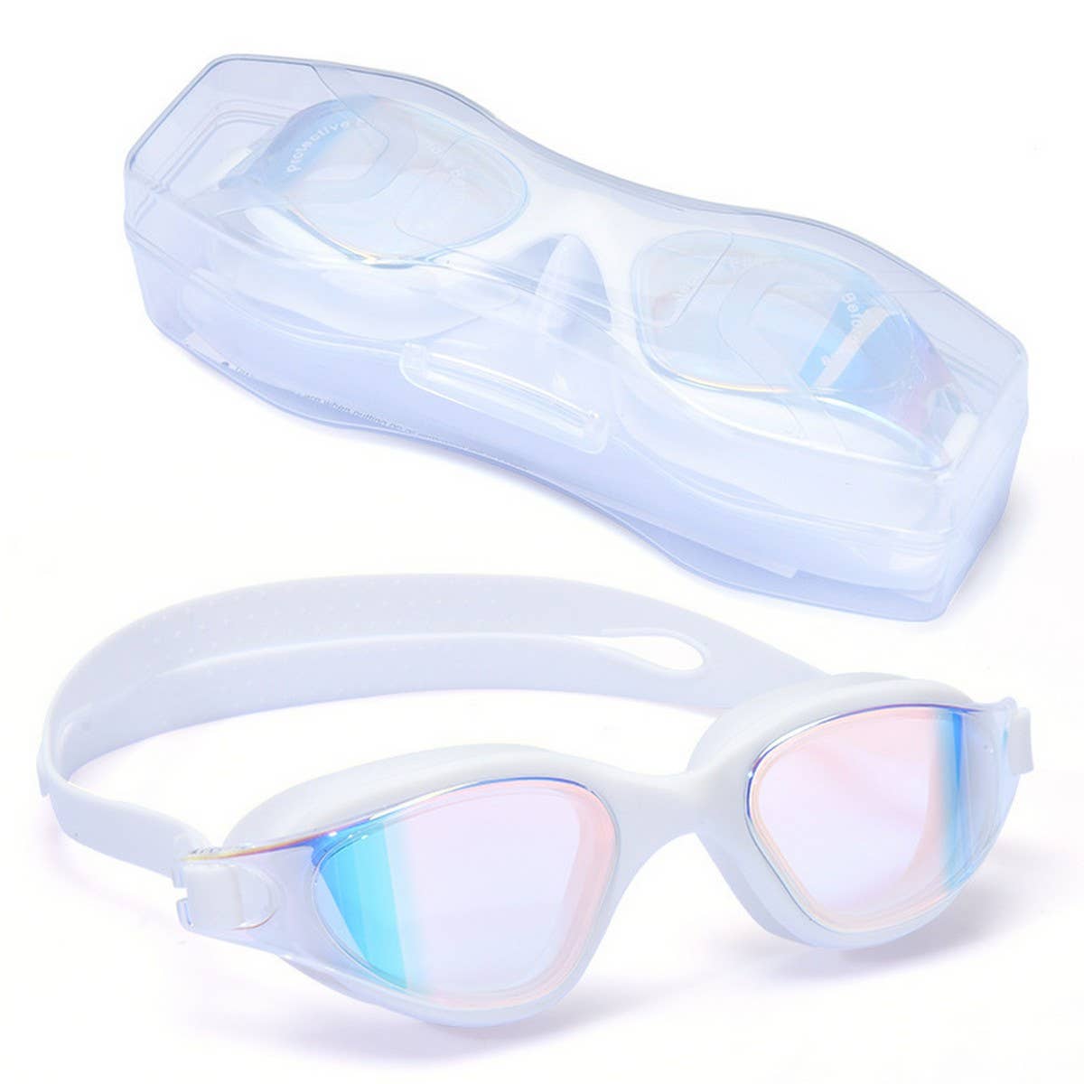 SILICONE ONE PIECE SWIM GOGGLES HD ANTI FOG LENS_CWASG1042
