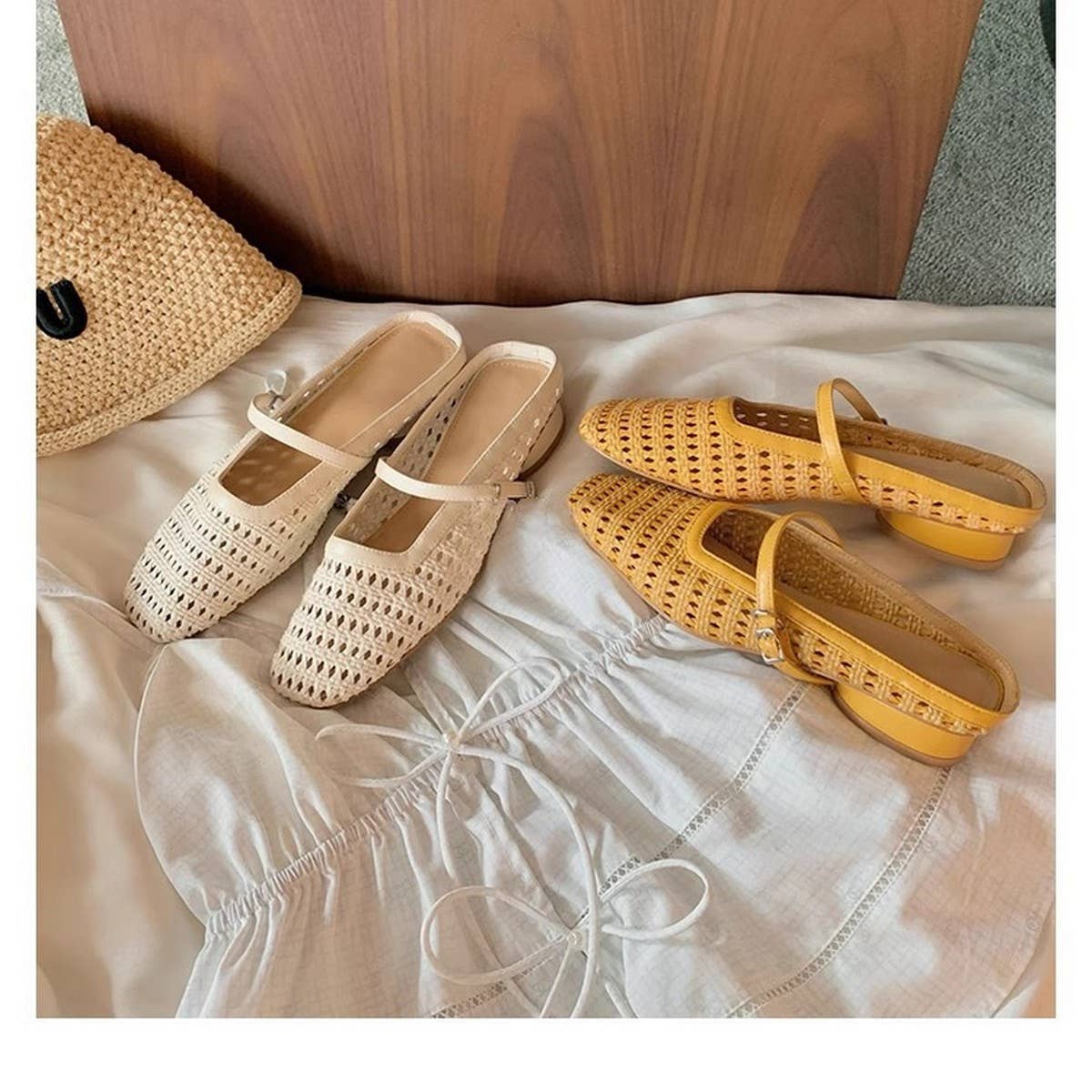 CUTOUT LEATHER SLIP ON MULES WITH HIDDEN WEDGE_CWSHF0050