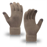 MEN WOMEN KNIT GLOVES WARM THICK TOUCH TIPS_CWAG0224