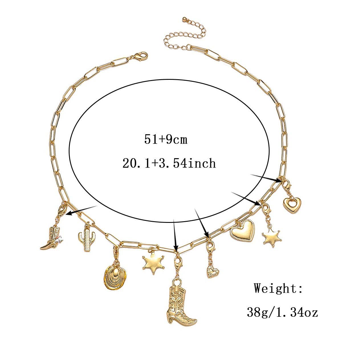 FASHION ORIGINAL DESIGN MULTI PENDANT NECKLACE_CWAJE2830