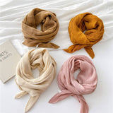 Cwasc2389_Wrinkled Solid Color Cotton And Linen Scarf