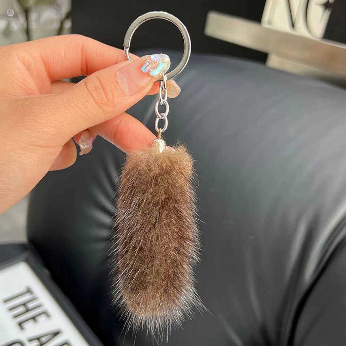 MINI CUTE PLUSH TAIL CAR KEYCHAIN BAG PENDANT_CWMM2537
