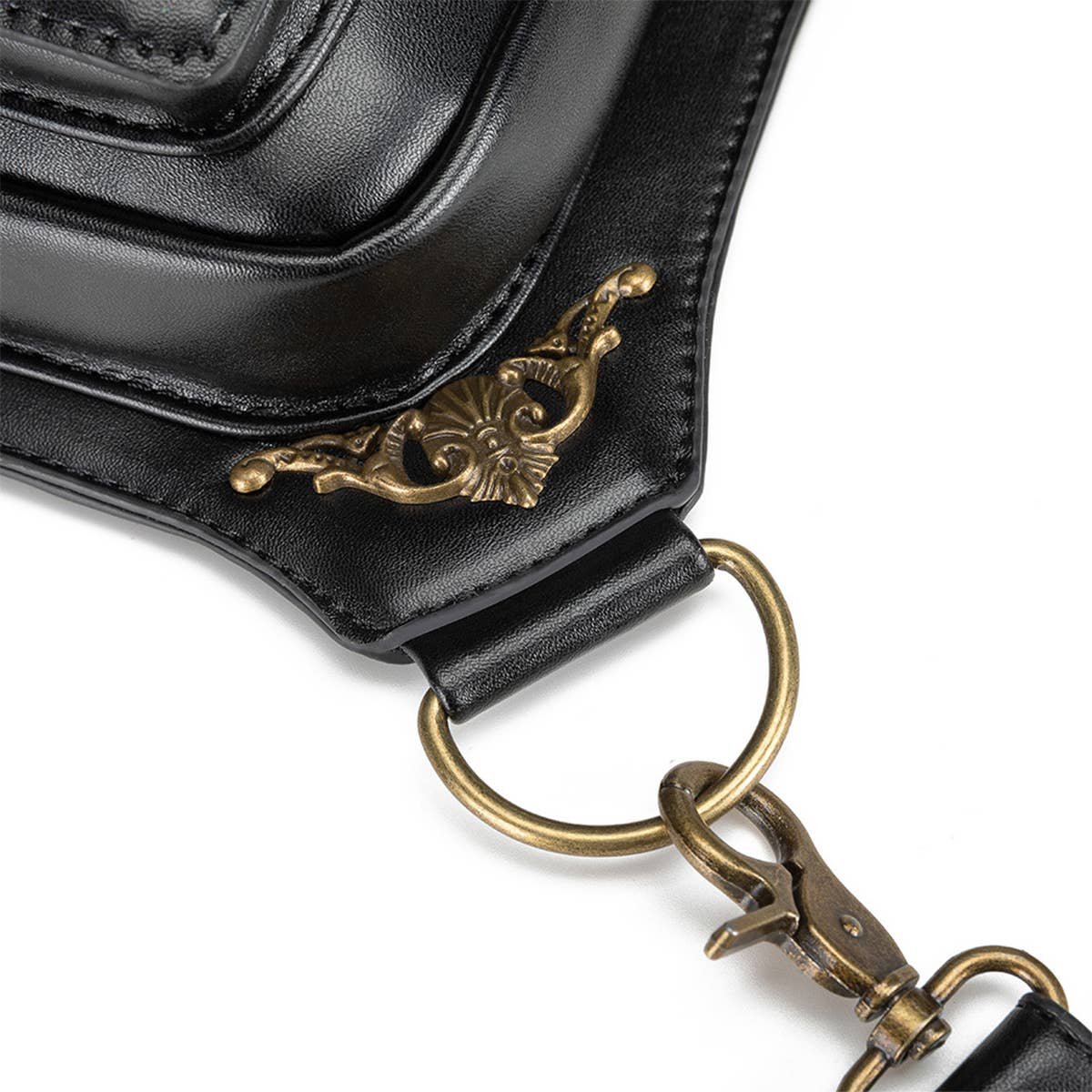 RETRO SKULL GOTHIC STEAMPUNK LEG BAG WALLET_CWAB0646