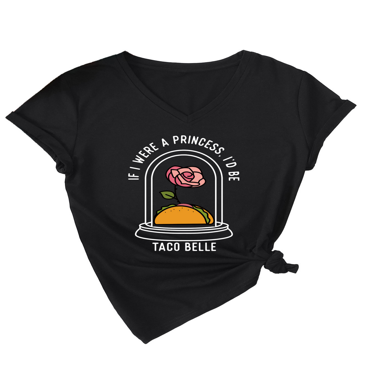 FUNNY WOMENS TEE PRINCESS TACO PRINT_CWTTS1522