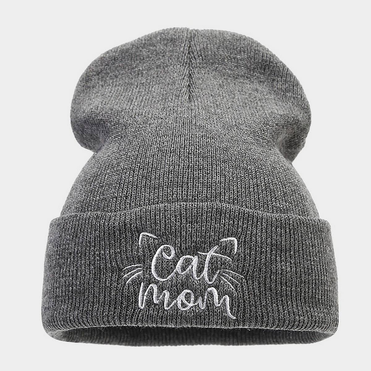 Warm Pile Hat Embroidered Knitted Hat_Cwah1596