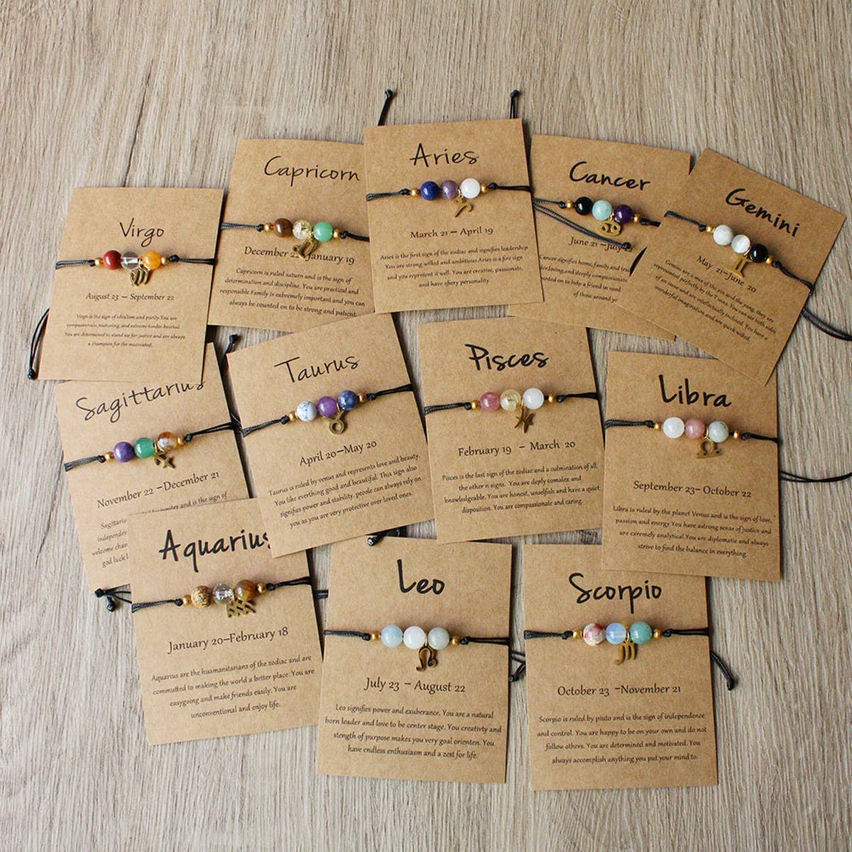 Handmade Zodiac Adjustable Crystal Bracelet_Cwmm11259