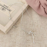 GIRLY LIGHT LUXURY RIBBON BOW NECKLACE FOR WOMEN_CWAJE3017