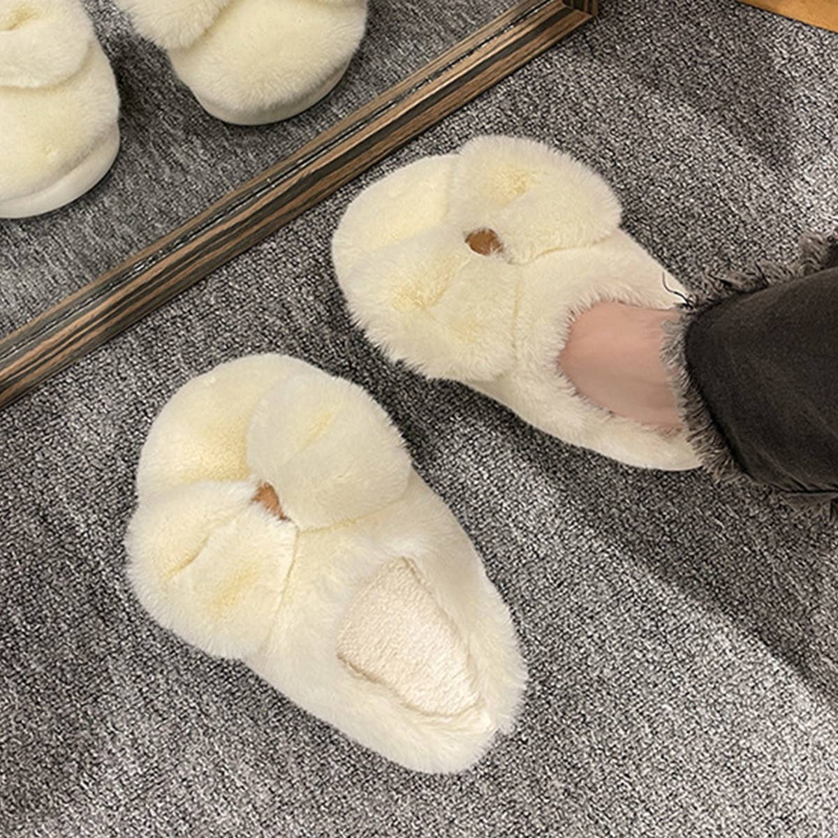 Women Winter Bow Fluffy Slippers_Cwshs0377