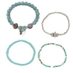 CHAIN ETHNIC STYLE MULTI LAYER RICE BEAD BRACELET_CWAHA2477