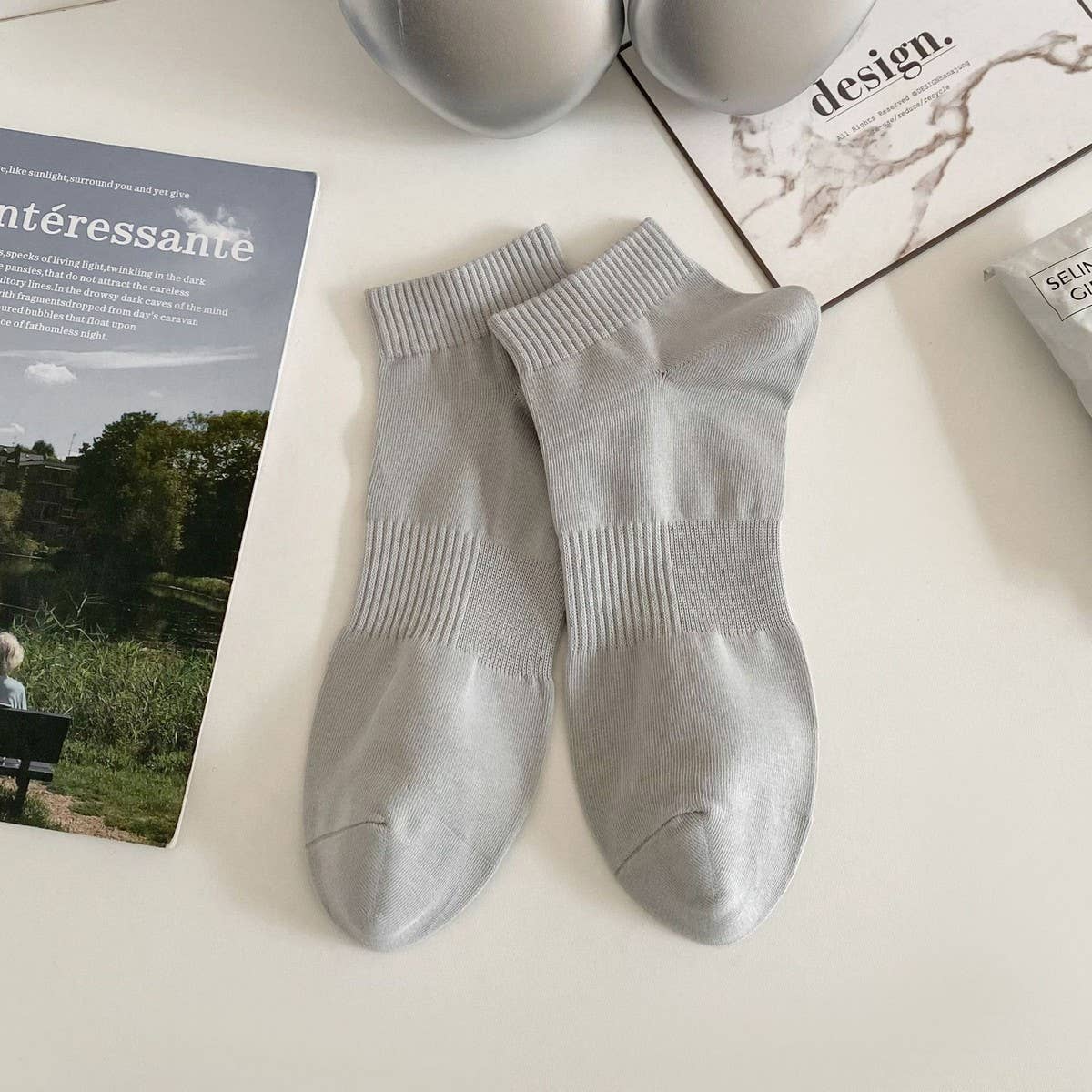 SOLID COLOR COTTON SPORTS BREATHABLE SOCKS FOR MEN_CWMS2014