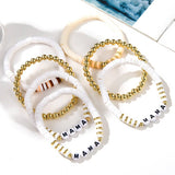 LETTER BRACELET FASHION CLAY BRACELET SET_CWMM3543