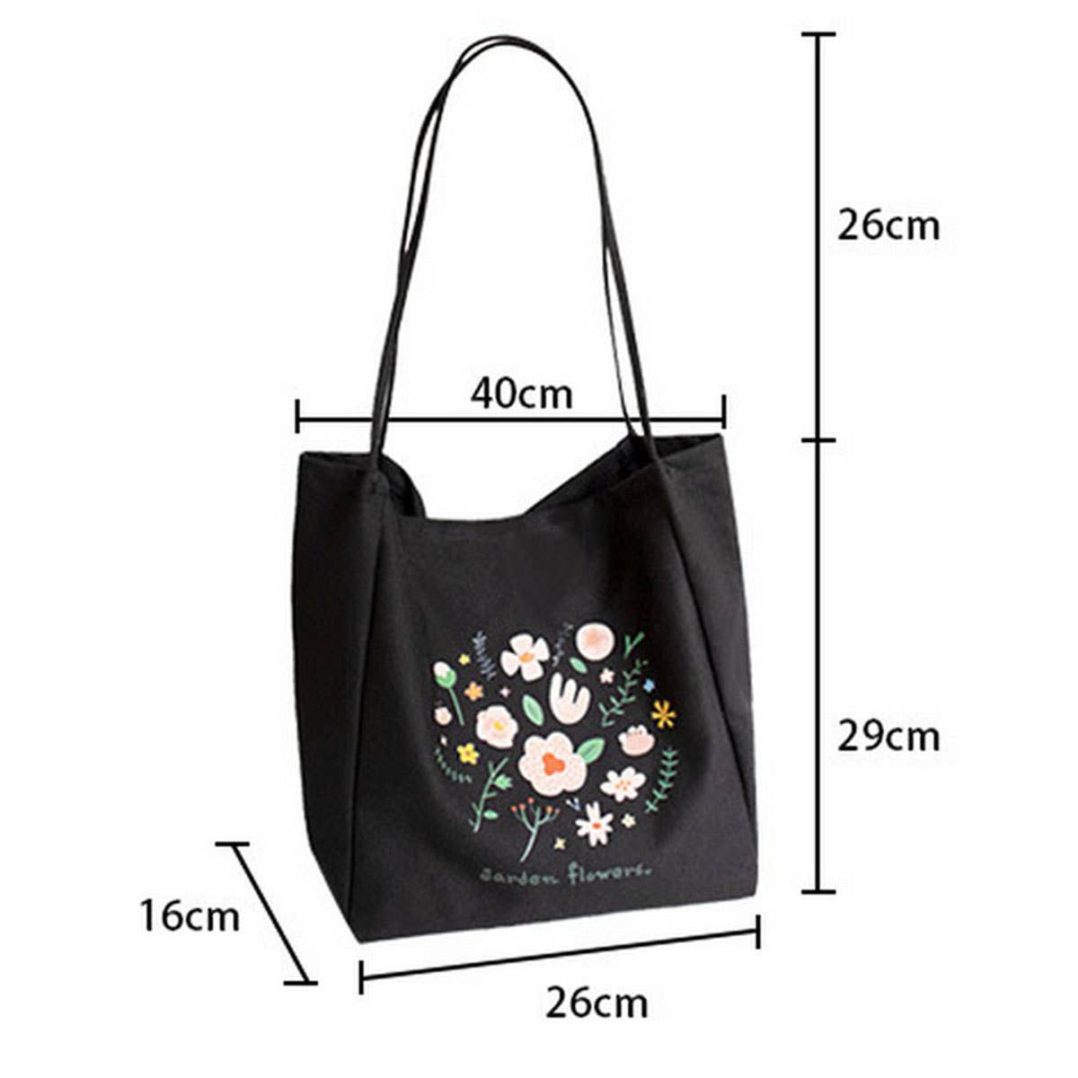 FLORAL CANVAS TOTE BAG FOR WOMEN LARGE CAPACITY_CWAB5621