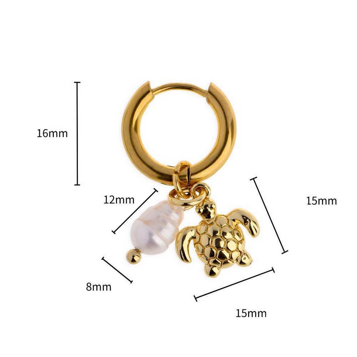 OCEAN SERIES SHELL TURTLE STARFISH EARRINGS_CWAJE5123