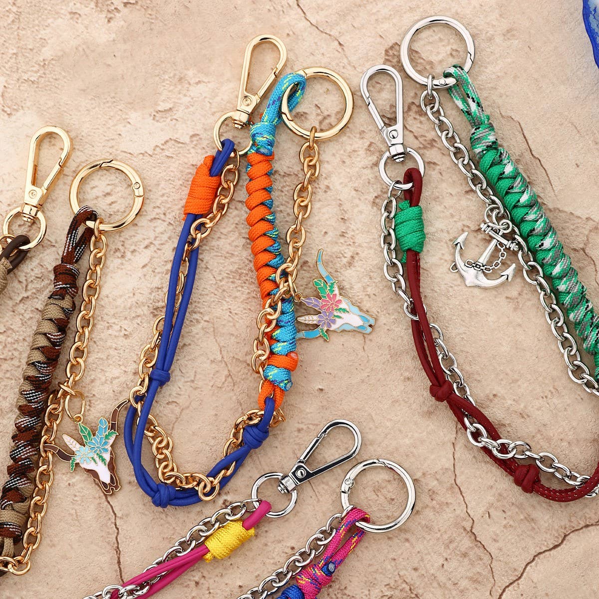 HANDWOVEN LEATHER KEYCHAIN FOR WOMEN S BAGS_CUAB00438