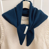 100% Wool Knit Triangle Scarf Multi-Use_Cwov00277