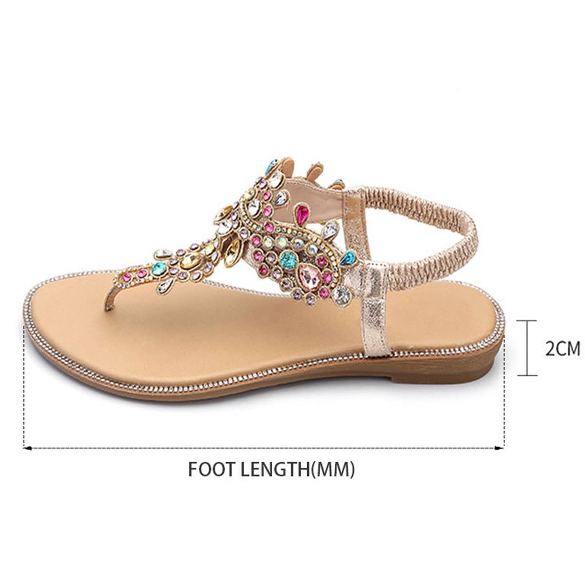 Woman Bohemian Style Gold Flat Sandal