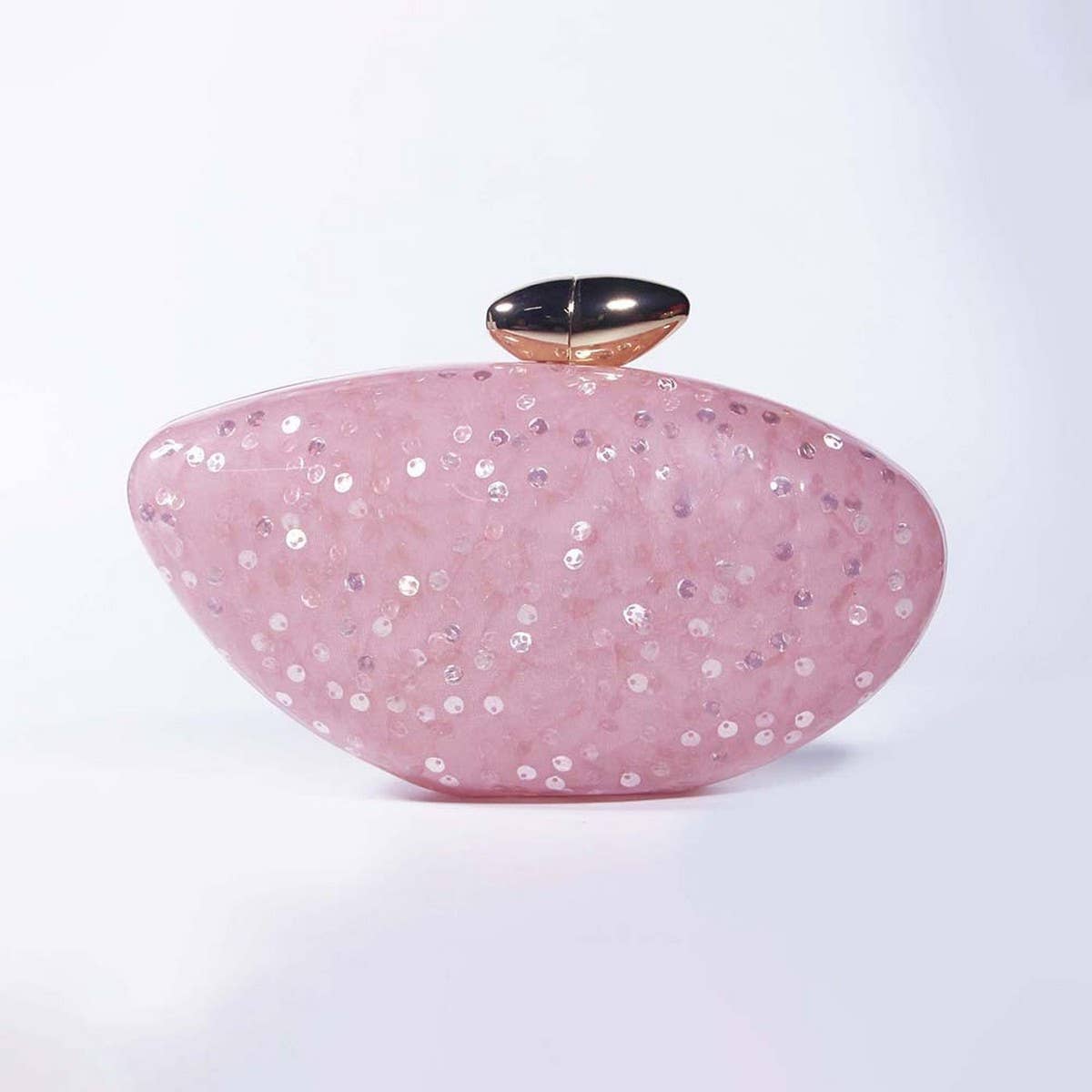 New Bullet Acrylic Clear Clutch Trendy Evening Bag_Cwab5852
