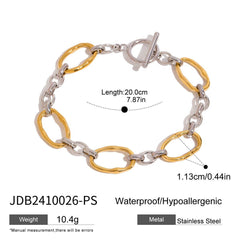 COLORBLOCK STAINLESS STEEL BRACELET INS STYLE_CWAJE4657