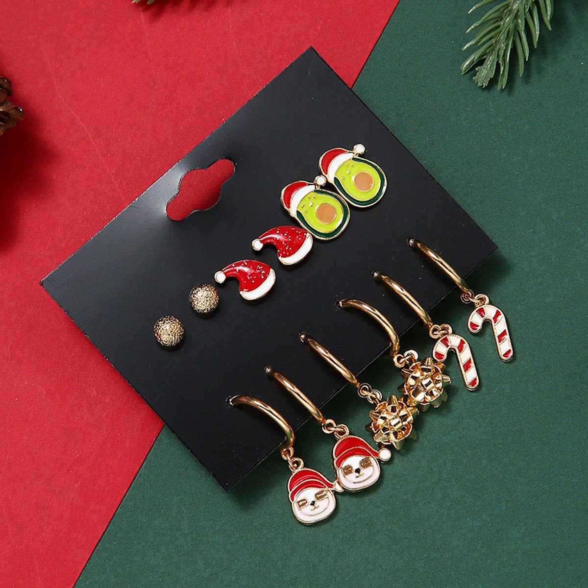 CUTE CHRISTMAS ALLOY EARRINGS SET FOR WOMEN_CWMM2631