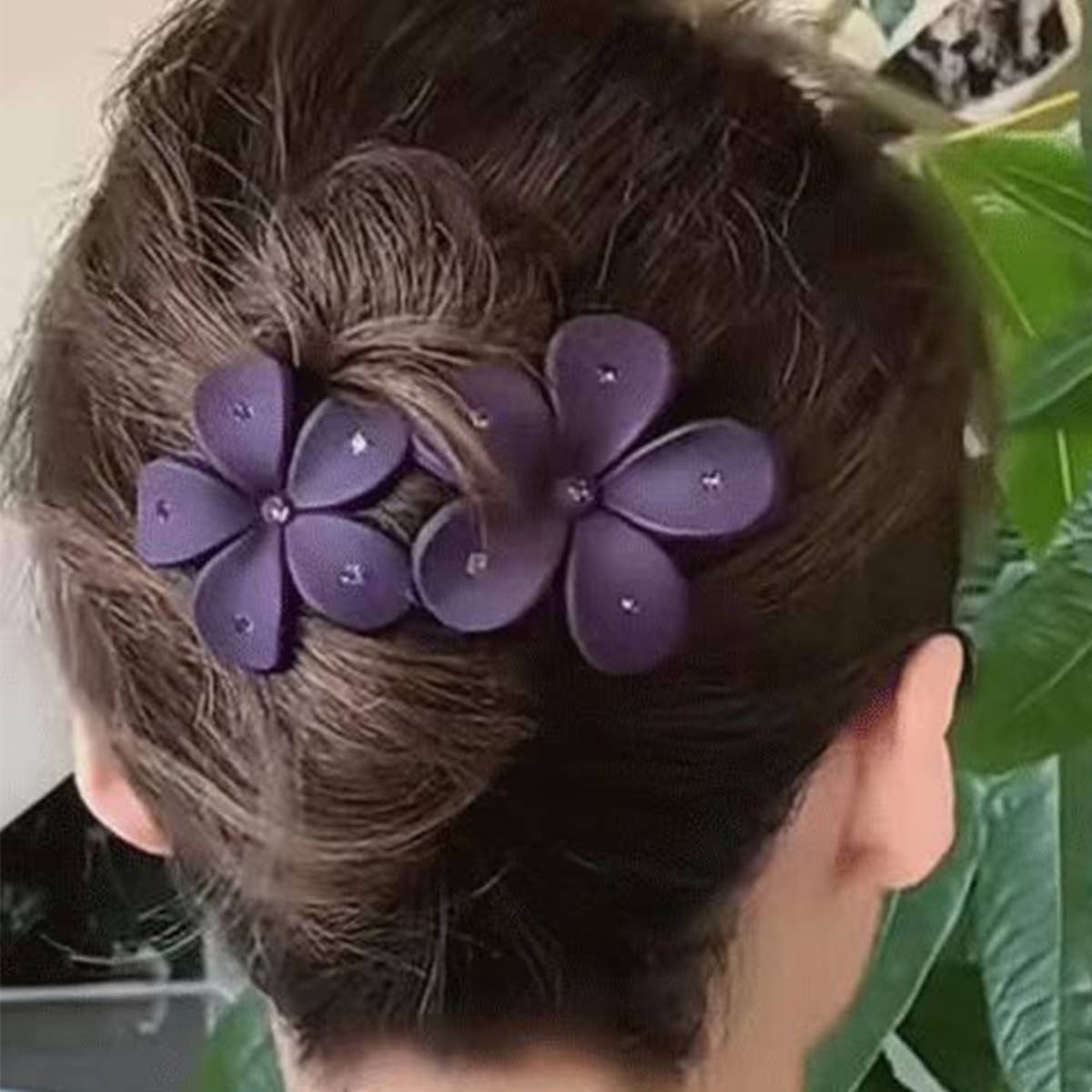 FLORAL HAIR CLIP OVERSIZED DUCKBILL HAIRPIN FOR UPDOS