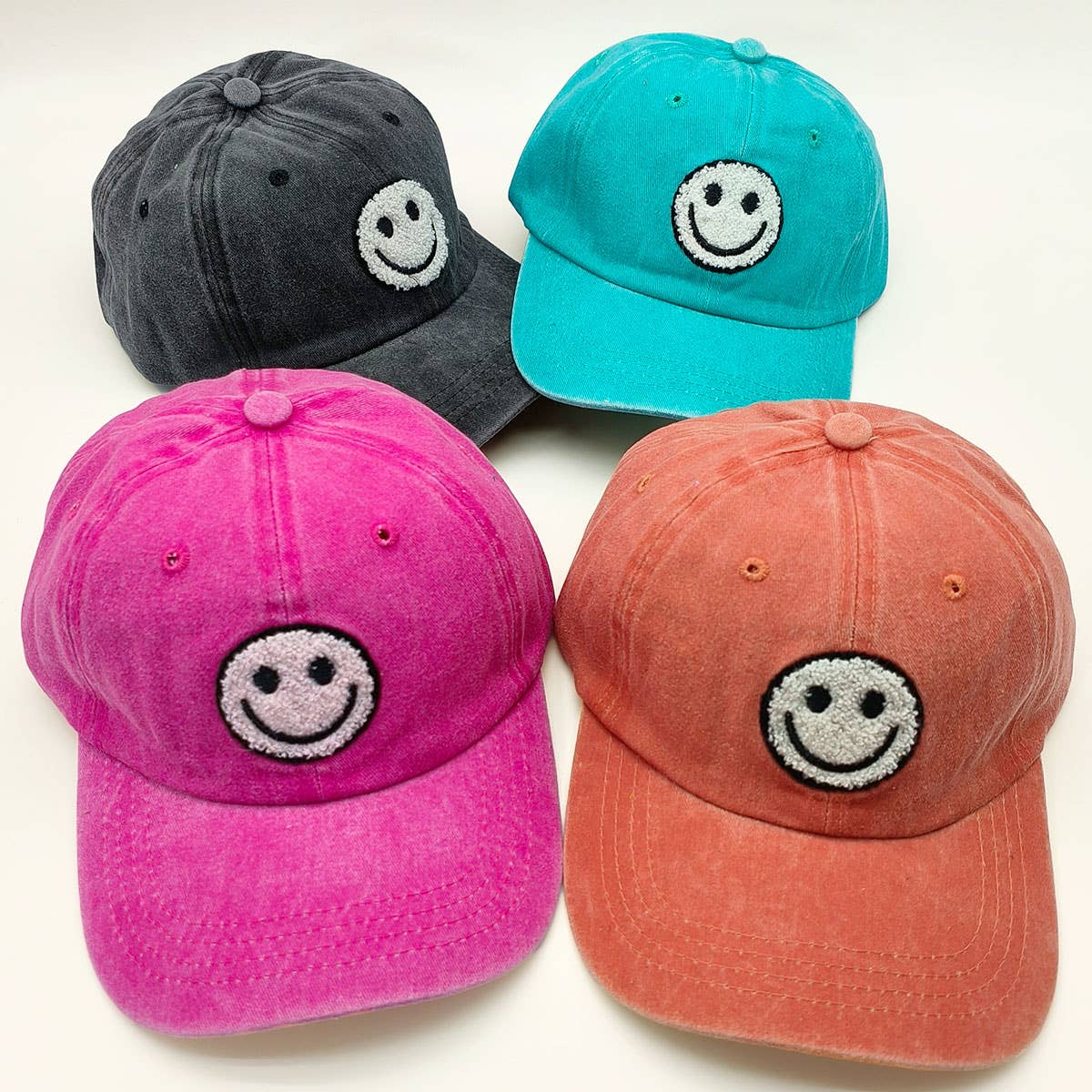 SMILEY FACE PARENT CHILD BASEBALL CAP SUN HATCWAH1241