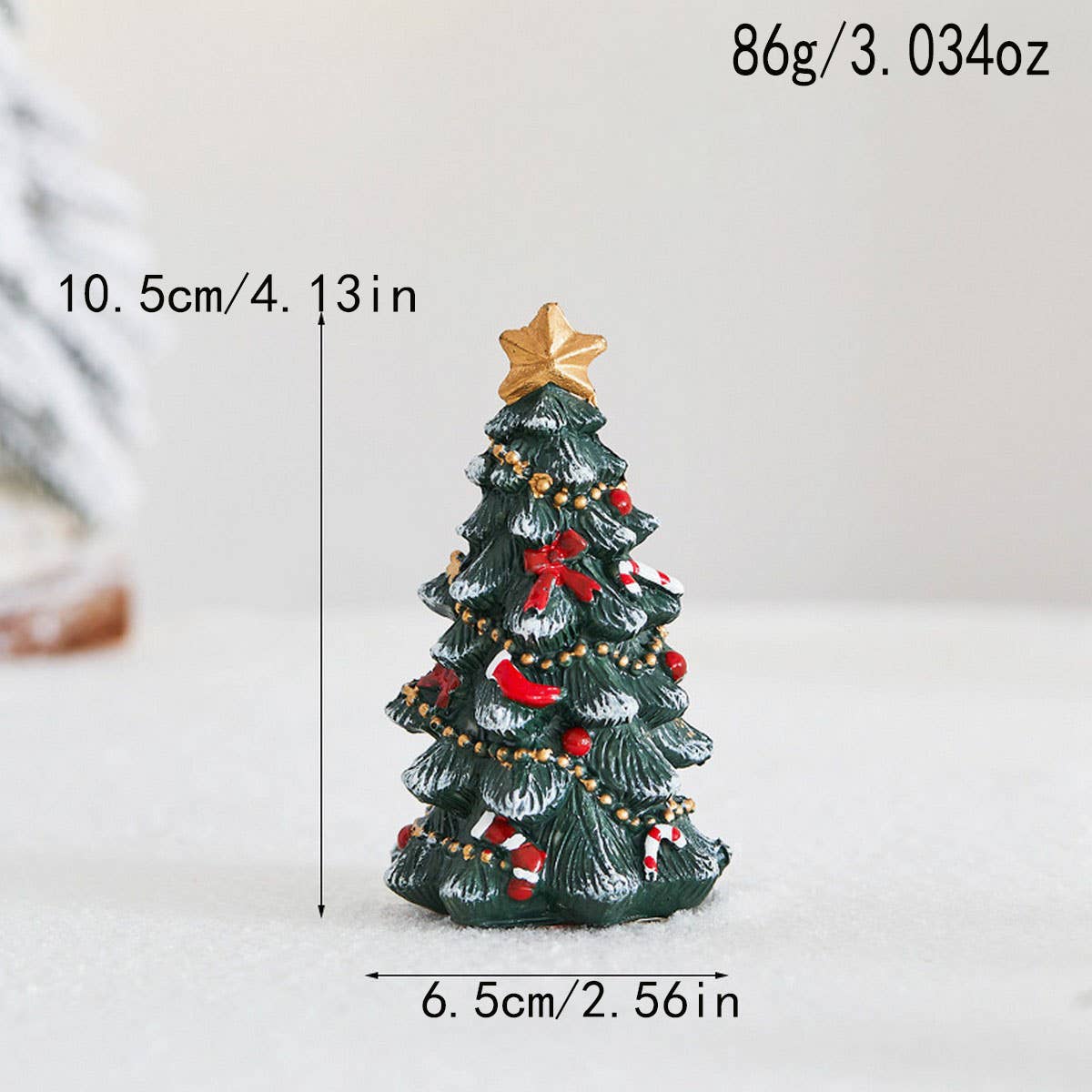 Cwmm10421_Mini Resin Christmas Tree Decor Diy Display