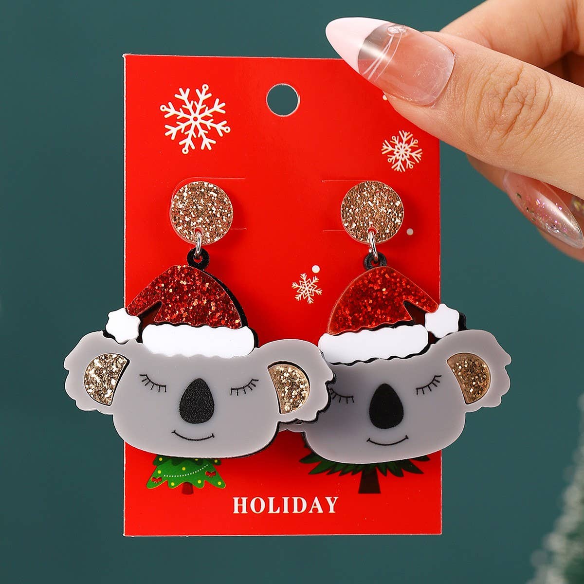 NEW CHRISTMAS CARTOON DIAMOND PENDANT EARRINGS_CWMM2608