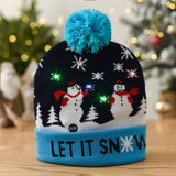 CHRISTMAS LED LIGHT GLOWING KNITTED CHRISTMAS HAT_CWAH2314