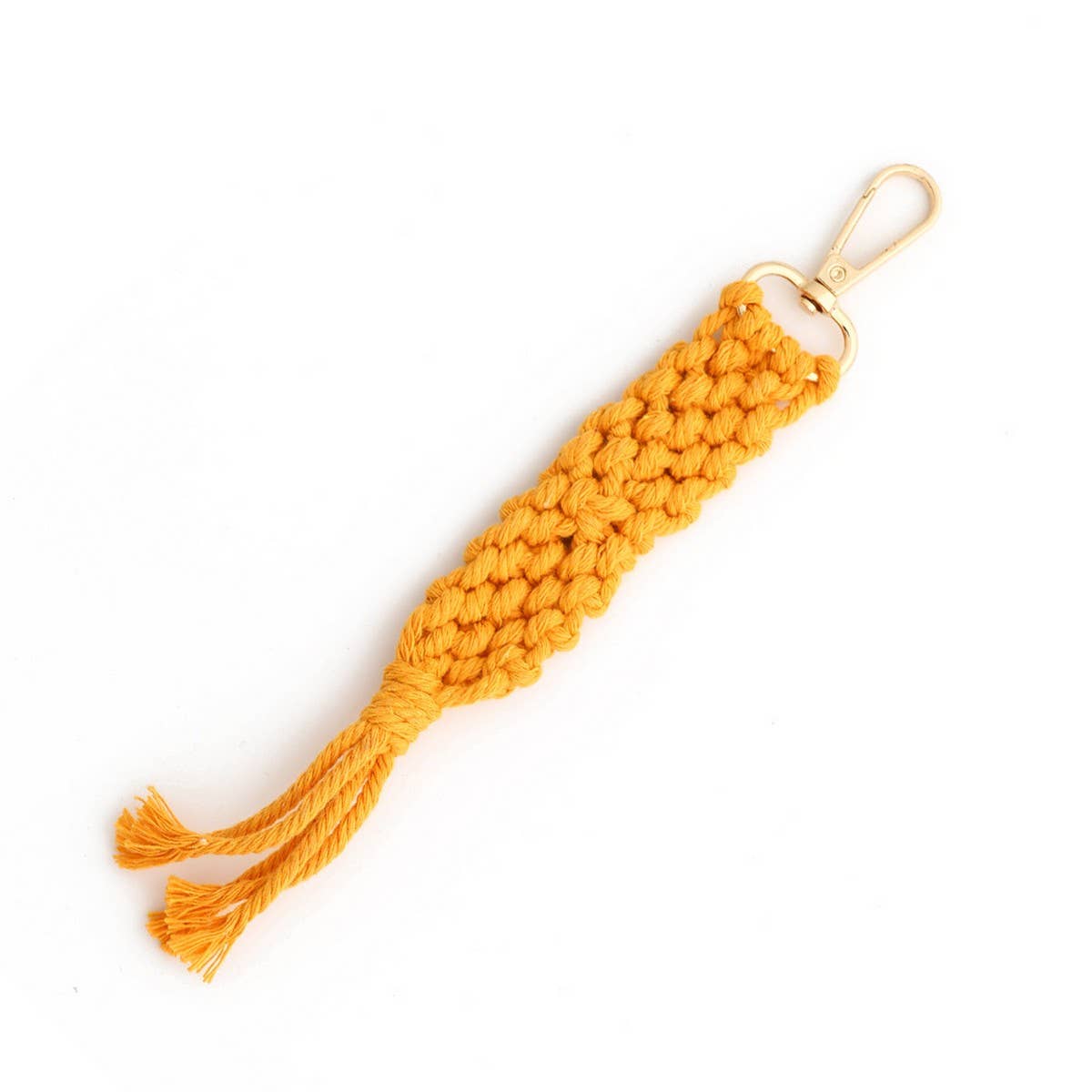 BOHO COTTON TASSEL KEYCHAIN HANDMADE WOVEN CHARM_CWAB5081
