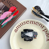 PARROT COLORBLOCK ACETATE HAIR CLAW CUTE CLIP_CWAHA6022