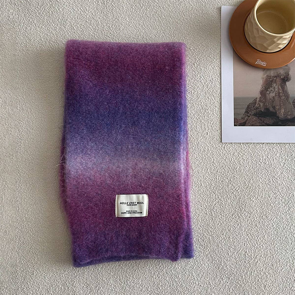 Unique Gradient Wool Blend Knit Scarf For Winter_Cwasc2318