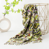 SOFT PAISLEY SCARF ELEGANT TASSEL WRAP FOR WOMEN_CWASC0920