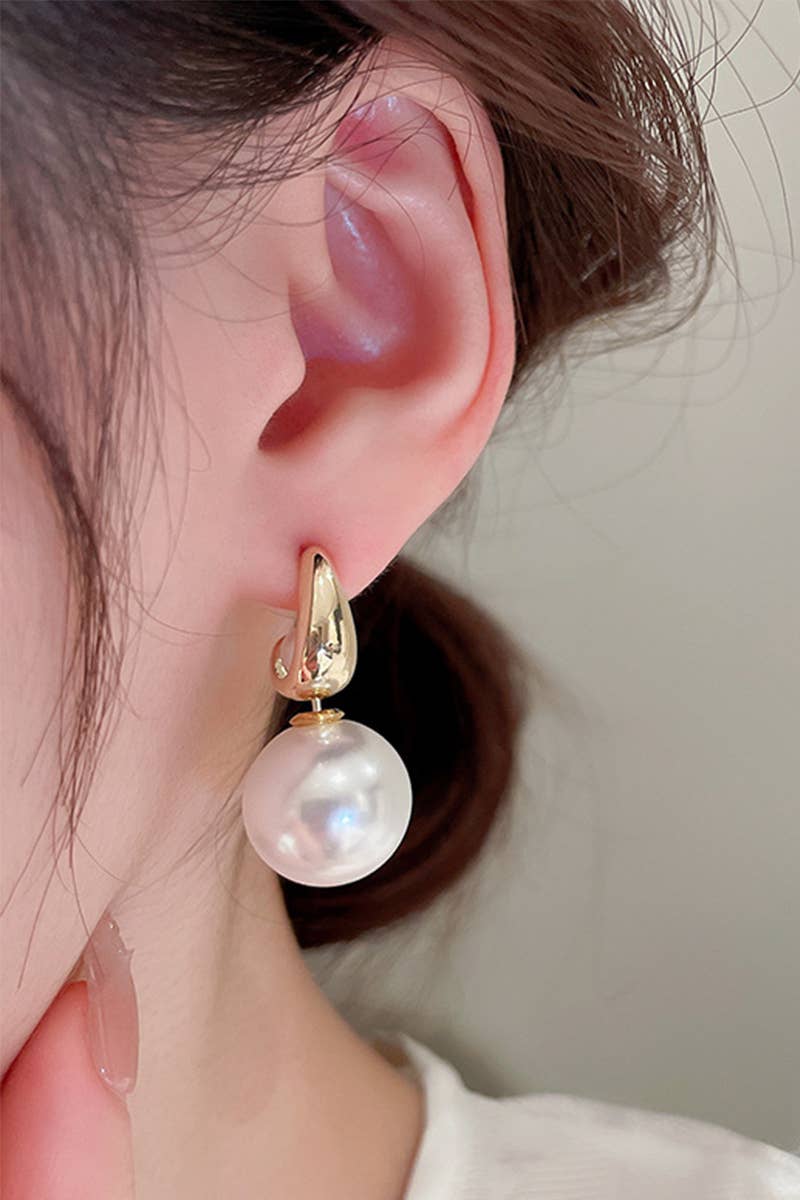 PEARL SHAPE DANGLE EARRINGS_CWAJE0291
