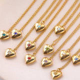 NEW DECEMBER BIRTHSTONE HEART NECKLACE_CWMM3754