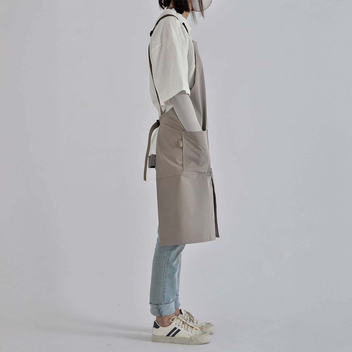 CAFE RESTAURANT CANVAS APRON WITH POCKETS_CWMM3294