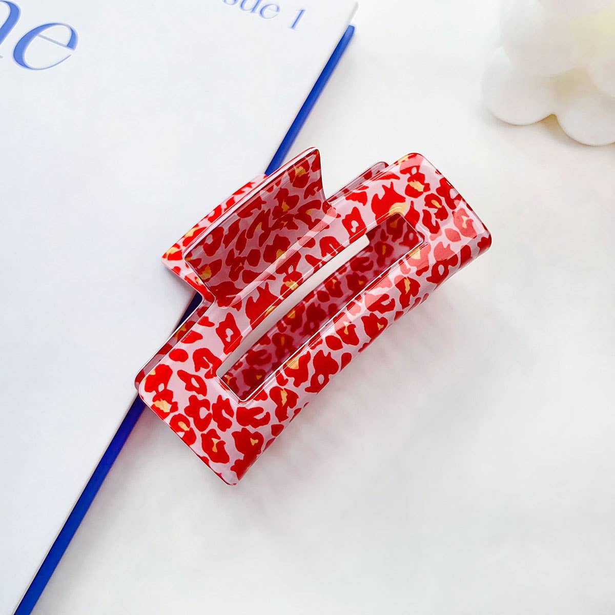 SPRING TROPICAL FLORAL HAIR CLAW HOLLOW DESIGN_CWAHA0401