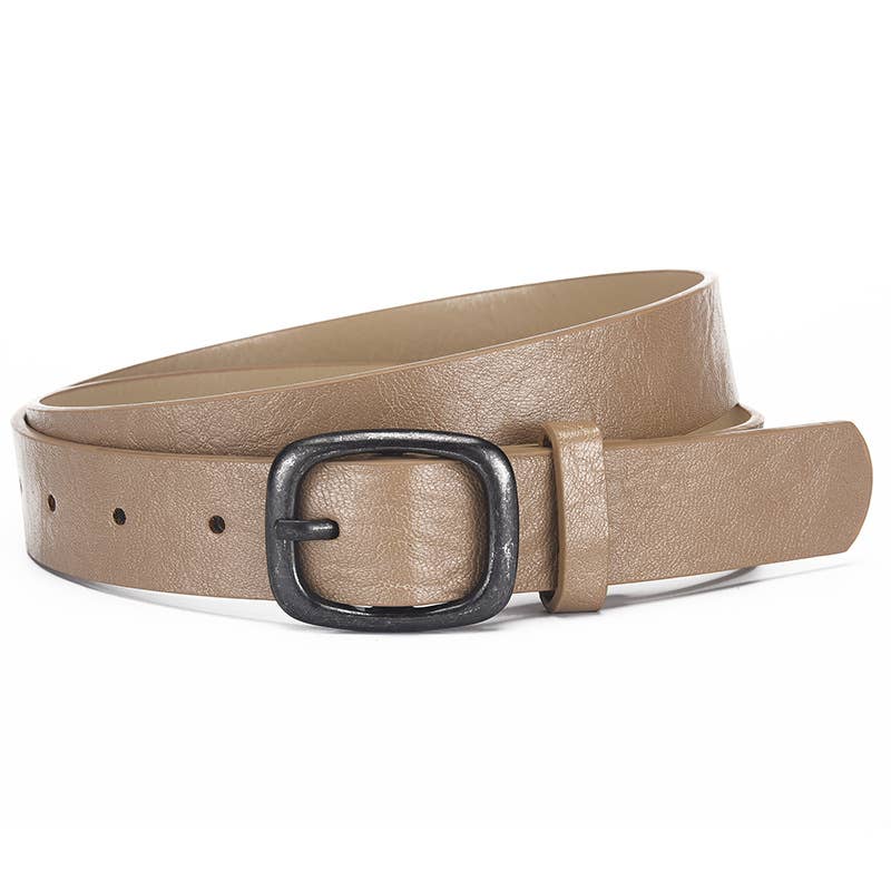 Fashionable Day-Shaped Buckle Leopard Print Belt