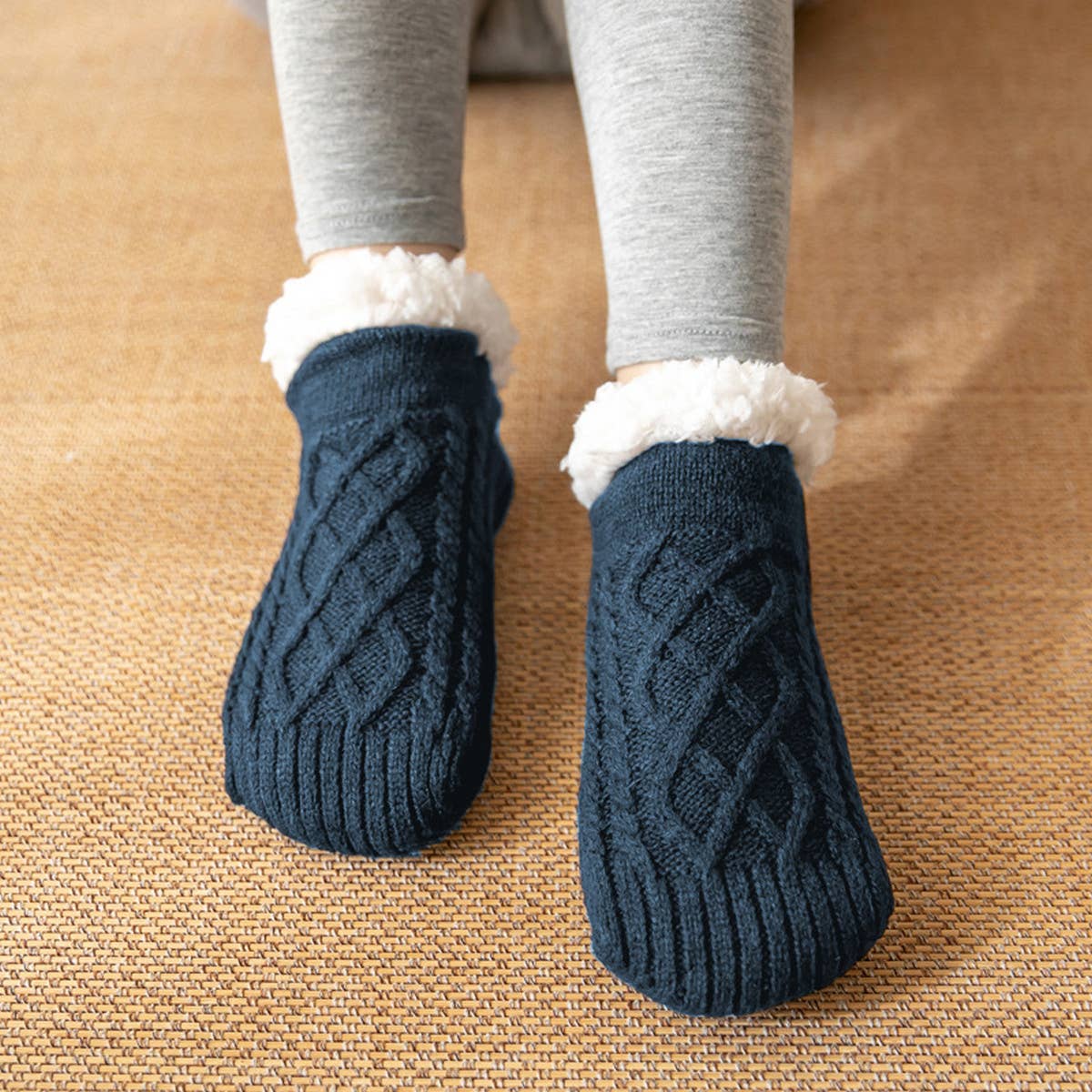 Warm Sleeping Carpet Socks Plush Indoor Slippers_Cwms0704
