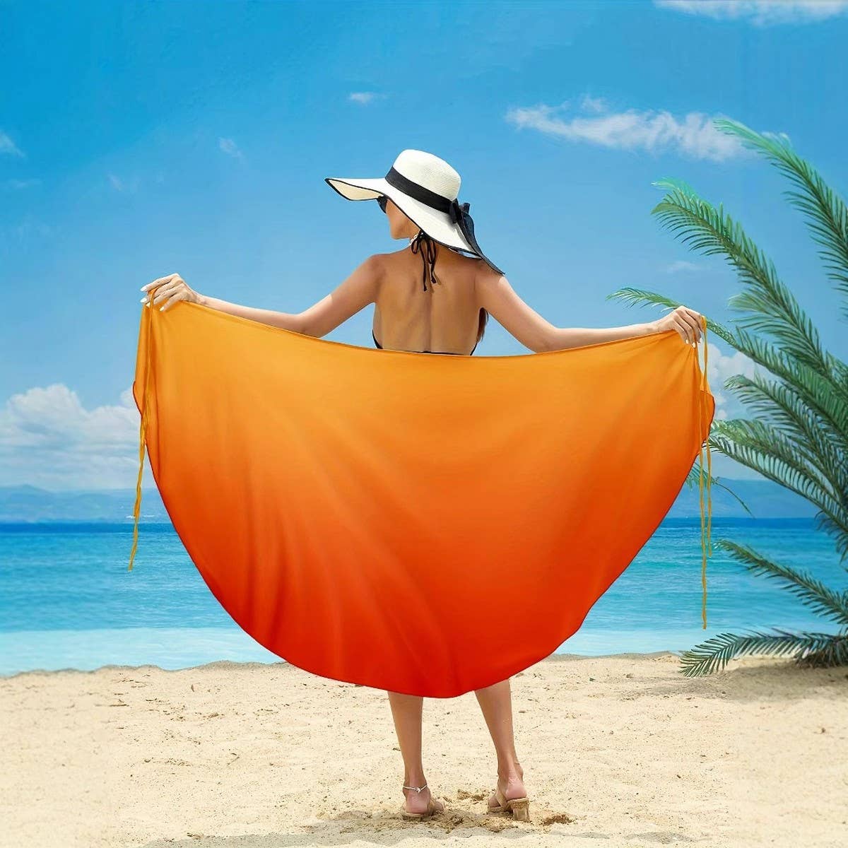 ONE PIECE BEACH WRAP RESORT STYLE SLING DRESS_CWBLS0479