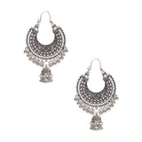 RETRO CRESCENT SHAPE EXAGGERATED BELL EARRINGS_CWAJE2239