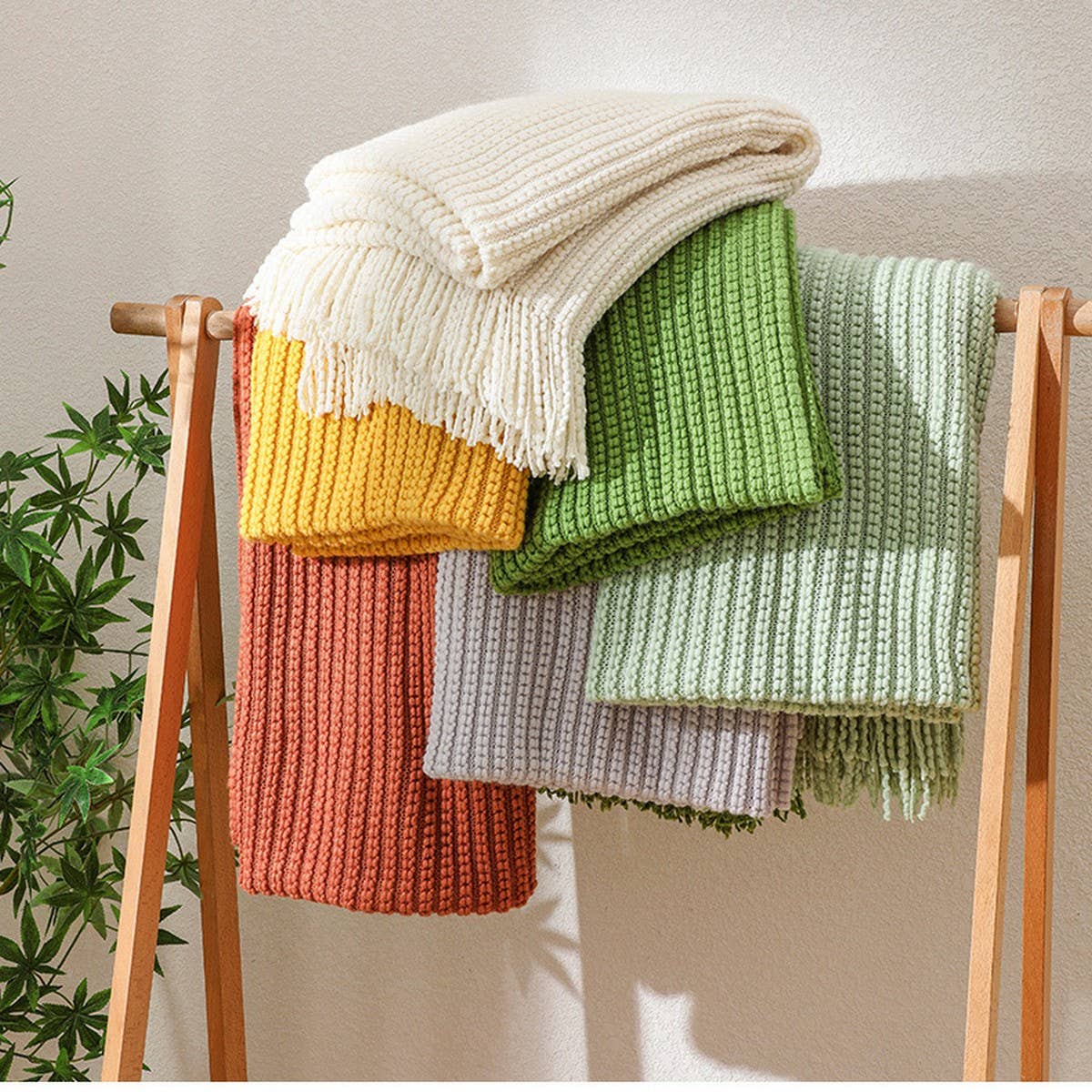 KNITTED SOFT WARM SOFA BLANKET BED END BLANKET_CWMM0200