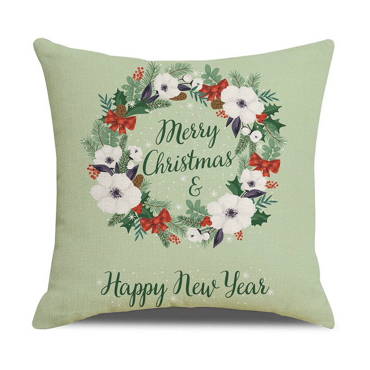 NEW GREEN SMALL FRESH PLANT FLOWER PILLOWCASE_CWMM1391