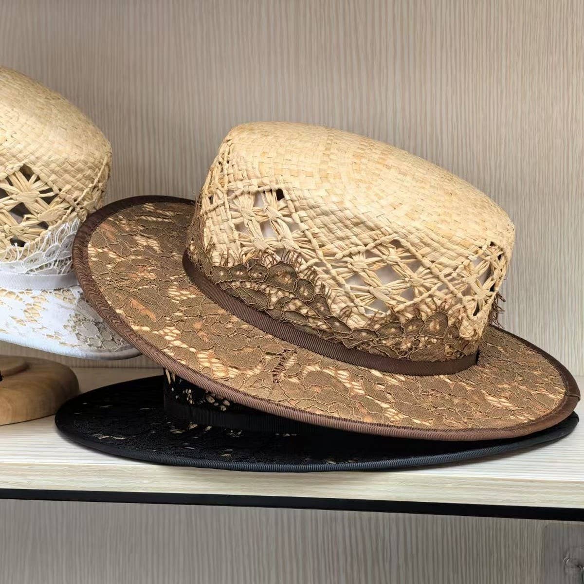 SUMMER CREATIVE FASHION PATCHWORK STRAW HAT_CWAH3476