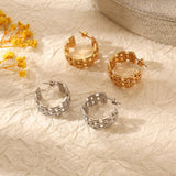 18K GOLD HUGGIE HOOP EARRINGS_CWAJE0552