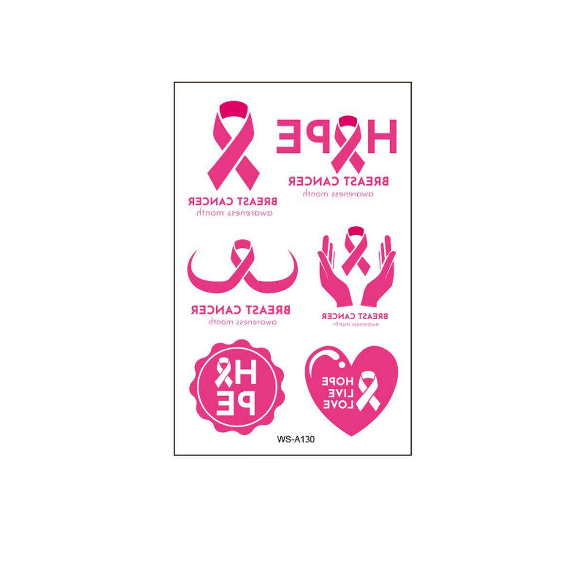 PINK RIBBON TATTOOS BREAST CANCER AWARENESS_CWMM8380