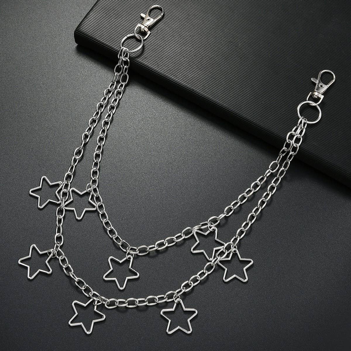 METAL FIVE POINTED STAR PENDANT TROUSER CHAIN_CWMM4886