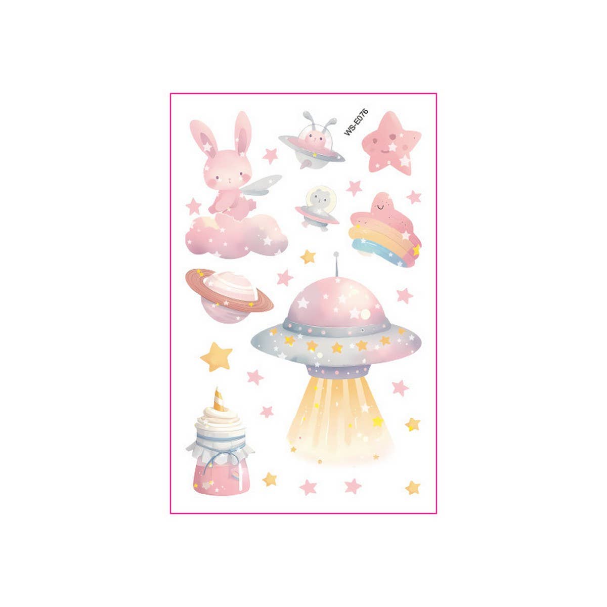 GLITTER CARTOON TATTOO STICKERS FOR KIDS BEAR SET_CWMM8363